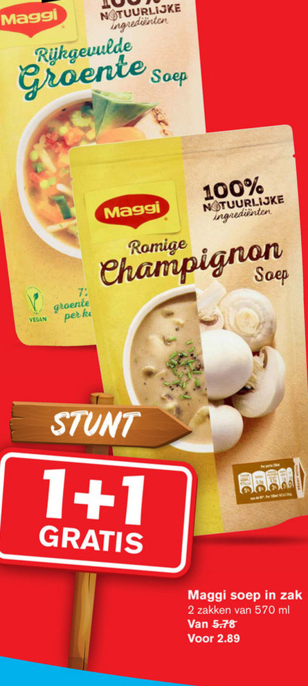 Maggi   soep folder aanbieding bij  Hoogvliet - details