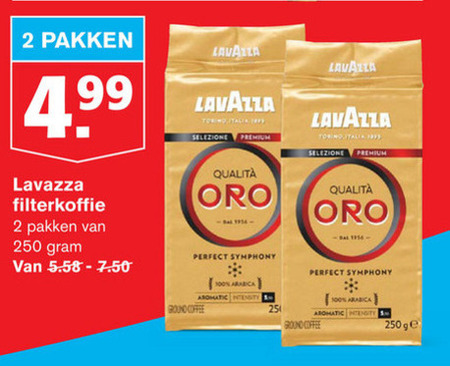 Lavazza   koffie folder aanbieding bij  Hoogvliet - details