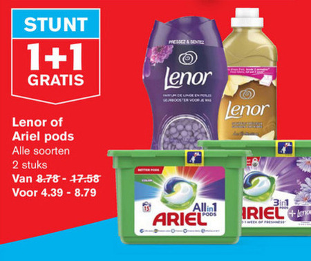 Lenor   wasmiddel folder aanbieding bij  Hoogvliet - details