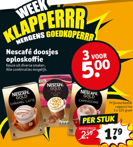 Nescafe   oploskoffie folder aanbieding bij  Kruidvat - details