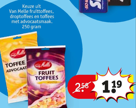 Van Melle   toffees folder aanbieding bij  Kruidvat - details