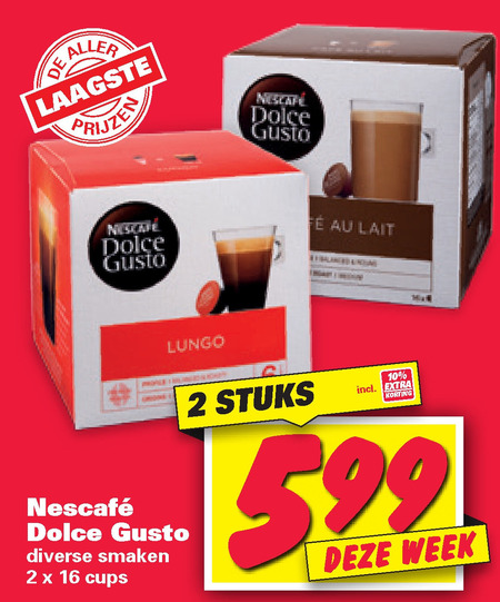 Nescafe   dolce gusto capsules folder aanbieding bij  Nettorama - details