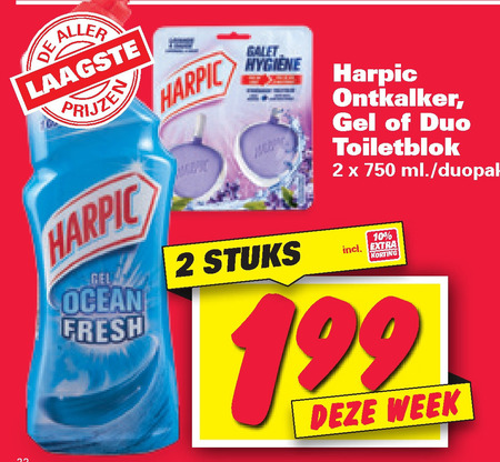 Harpic   toiletreiniger, toiletblok folder aanbieding bij  Nettorama - details