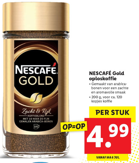 Nescafe   oploskoffie folder aanbieding bij  Lidl - details