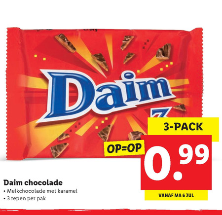 Daim   chocolade folder aanbieding bij  Lidl - details