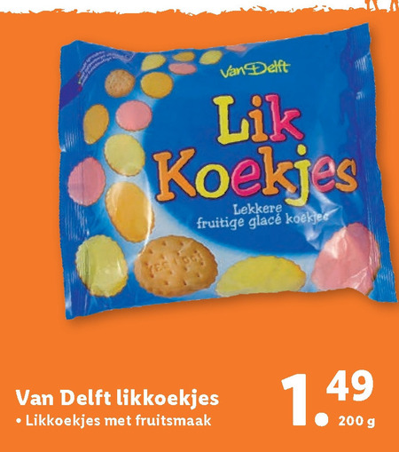 Van Delft   kinderbiscuit folder aanbieding bij  Lidl - details