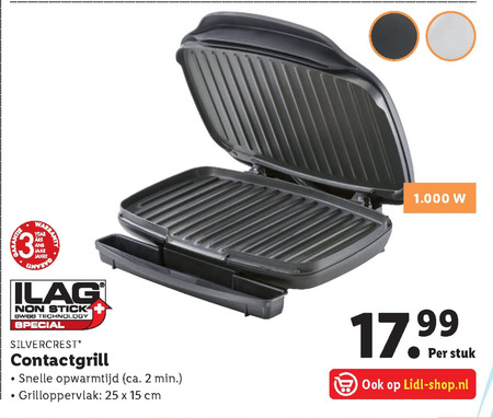 SilverCrest   grillplaat folder aanbieding bij  Lidl - details