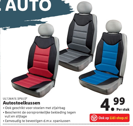 Ultimate Speed   autostoelkussen folder aanbieding bij  Lidl - details