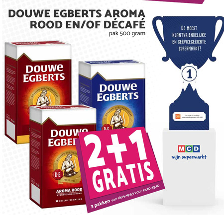 Douwe Egberts   koffie folder aanbieding bij  MCD Supermarkt Basis - details