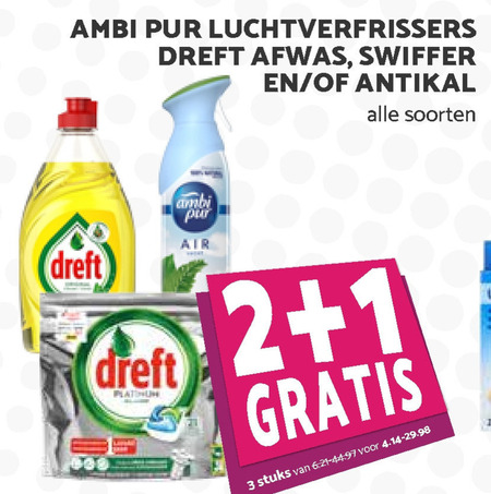 Ambi Pur   luchtverfrisser, kalkaanslagreiniger folder aanbieding bij  MCD Supermarkt Basis - details