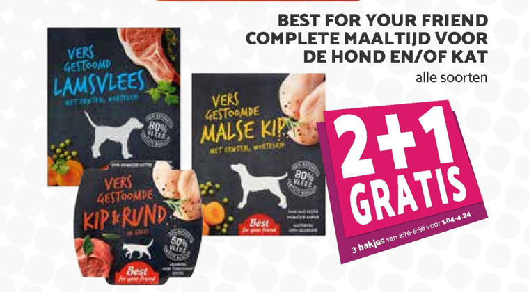 Best for your Friend   hondenvoer, kattenvoer folder aanbieding bij  MCD Supermarkt Basis - details