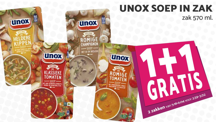 Unox   soep folder aanbieding bij  Boons Markt - details