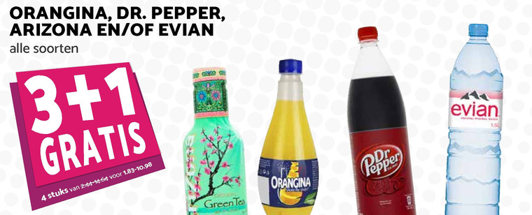 Evian   cola, frisdrank folder aanbieding bij  Boons Markt - details
