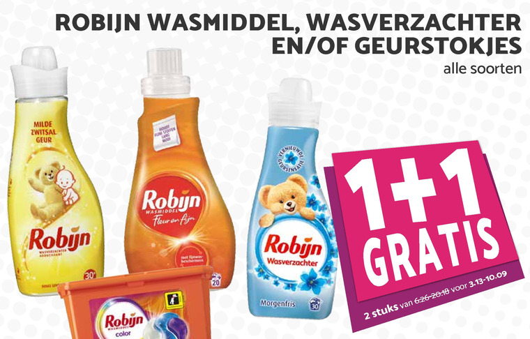 Robijn   luchtverfrisser, wasverzachter folder aanbieding bij  Boons Markt - details