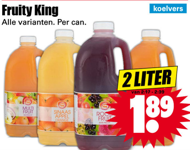 Fruity King   fruitdrank folder aanbieding bij  Dirk - details