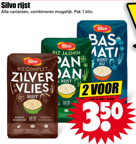 Silvo   rijst folder aanbieding bij  Dirk - details