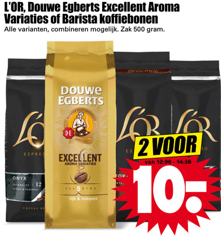 Douwe Egberts   koffiebonen folder aanbieding bij  Dirk - details