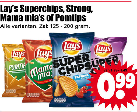 Lays   zoutje, chips folder aanbieding bij  Dirk - details