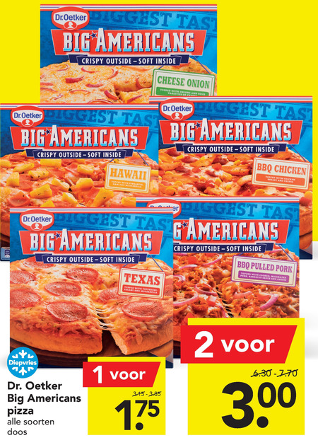 Dr Oetker   diepvriespizza folder aanbieding bij  Deen - details