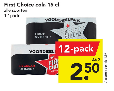 First Choice   cola folder aanbieding bij  Deen - details