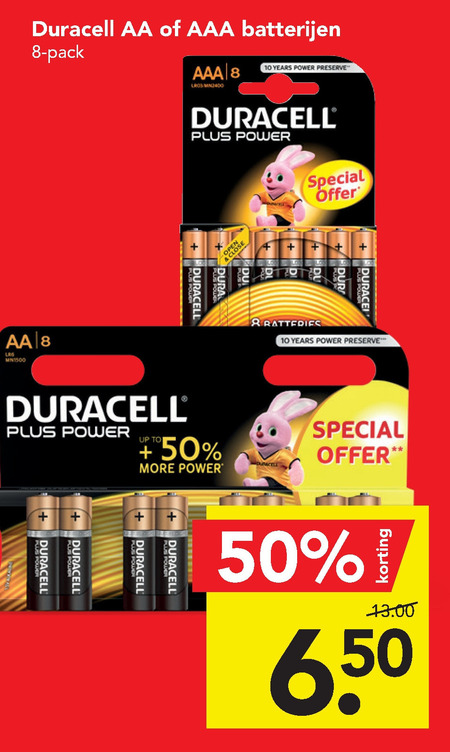 Duracell   batterij folder aanbieding bij  Deen - details