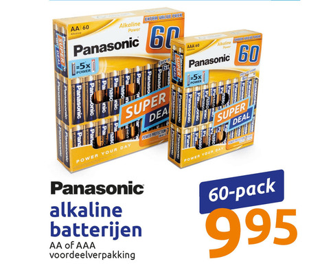 Panasonic   batterij folder aanbieding bij  Action - details