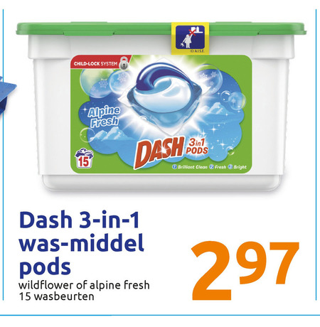 Dash   wasmiddel folder aanbieding bij  Action - details