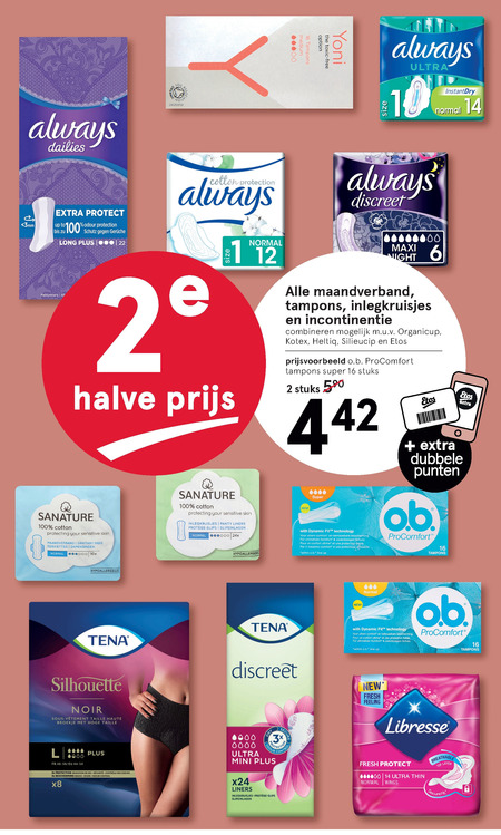 Alle merken   maandverband, incontinentieverband folder aanbieding bij  Etos - details