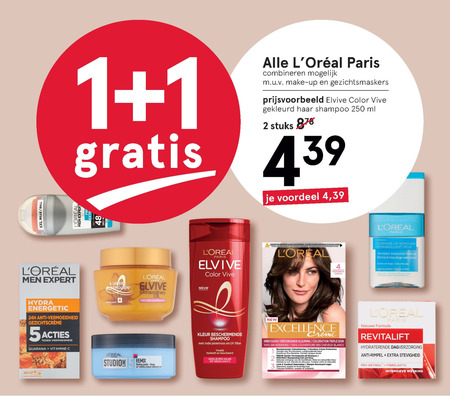 Elvive   shampoo, gezichtsreiniging folder aanbieding bij  Etos - details