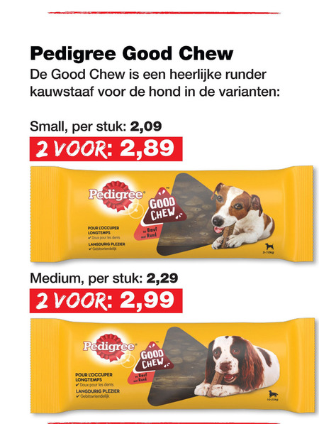 Pedigree   hondensnacks folder aanbieding bij  Jumper - details