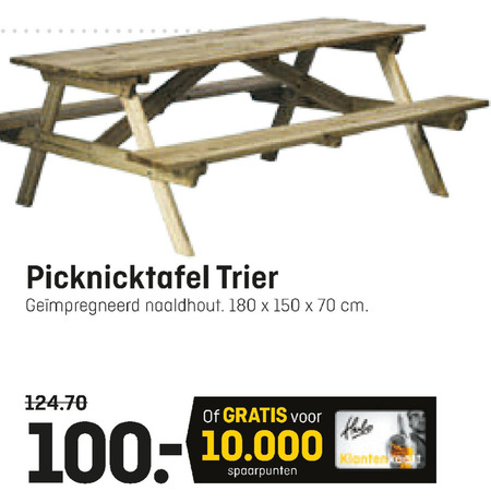 picknicktafel aanbieding bij Hubo details