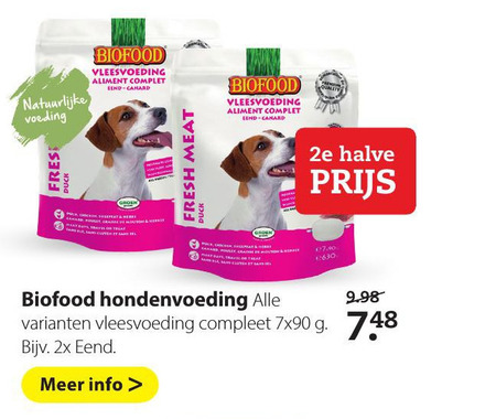 Biofood   hondenvoer folder aanbieding bij  Pets Place - details