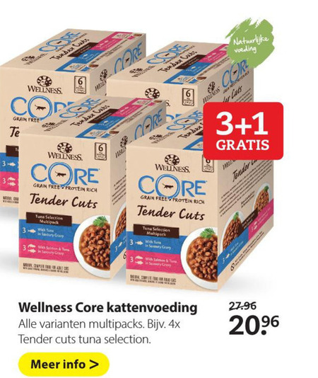 Wellness Core   kattenvoer folder aanbieding bij  Pets Place - details