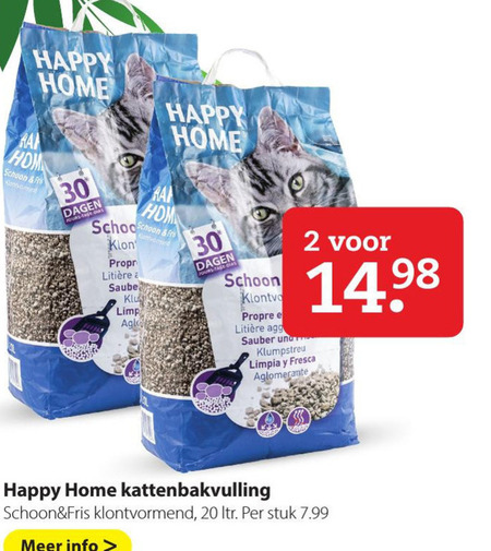 Happy Home   kattenbakvulling folder aanbieding bij  Pets Place - details