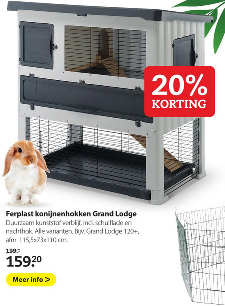 Ferplast   konijnenhok folder aanbieding bij  Pets Place - details