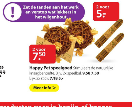 Happy Pet   knaagdierenspeelgoed folder aanbieding bij  Pets Place - details