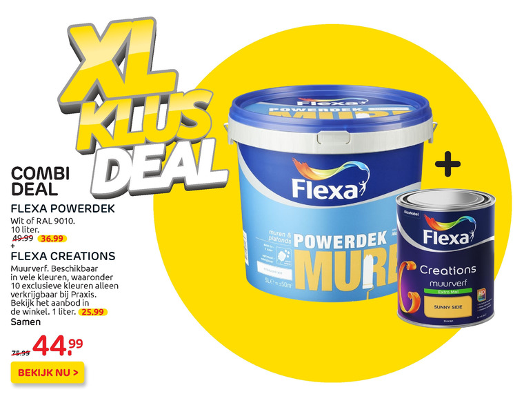 Flexa   muurverf folder aanbieding bij  Praxis - details