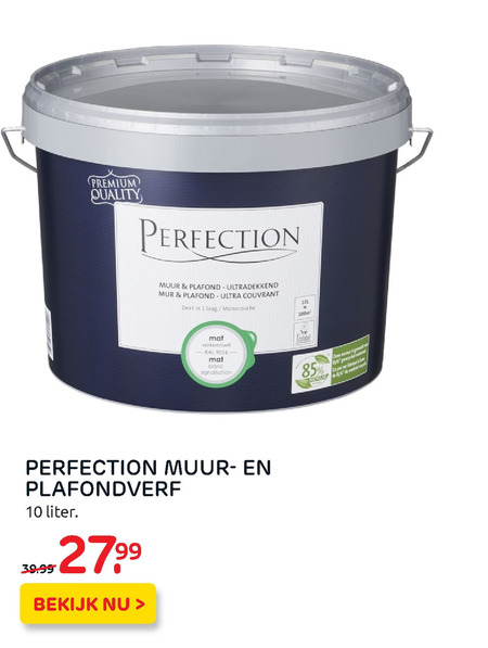 Perfection   muurverf, plafondverf folder aanbieding bij  Praxis - details