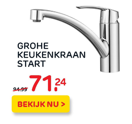 kalmeren ontwikkeling Schotel Grohe keukenkraan folder aanbieding bij Praxis - details