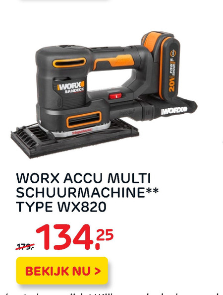 Worx   schuurmachine folder aanbieding bij  Praxis - details