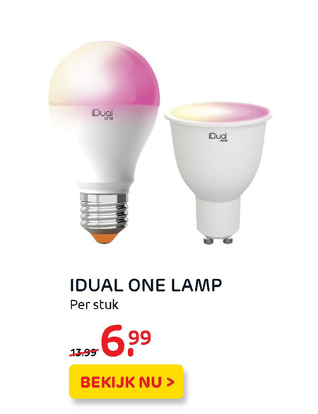 iDual   smart ledlamp folder aanbieding bij  Praxis - details