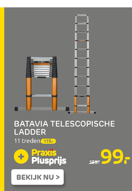 Batavia   telescoopladder folder aanbieding bij  Praxis - details