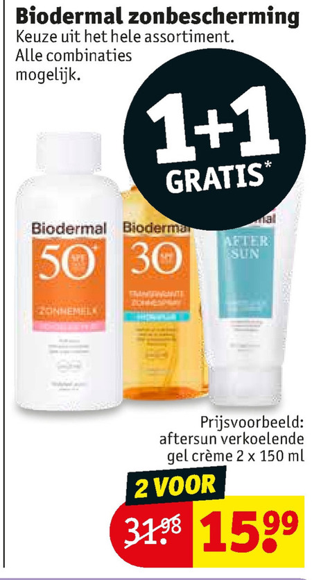 Biodermal   zonnebrandolie, aftersun folder aanbieding bij  Kruidvat - details