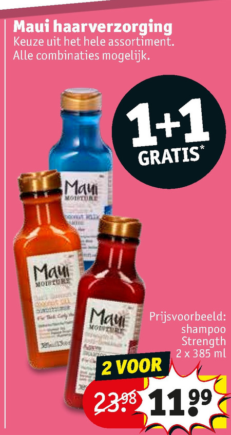 Maui   shampoo folder aanbieding bij  Kruidvat - details