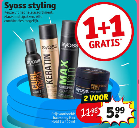 Syoss   hairspray, haargel folder aanbieding bij  Kruidvat - details