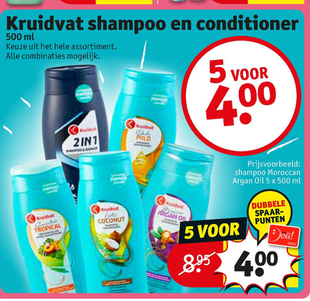 Kruidvat Huismerk   conditioner, shampoo folder aanbieding bij  Kruidvat - details