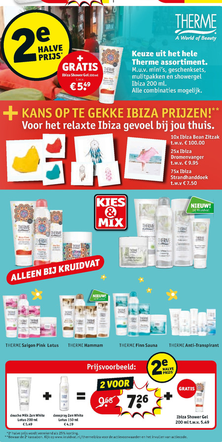 Therme   deodorant, douchegel folder aanbieding bij  Kruidvat - details