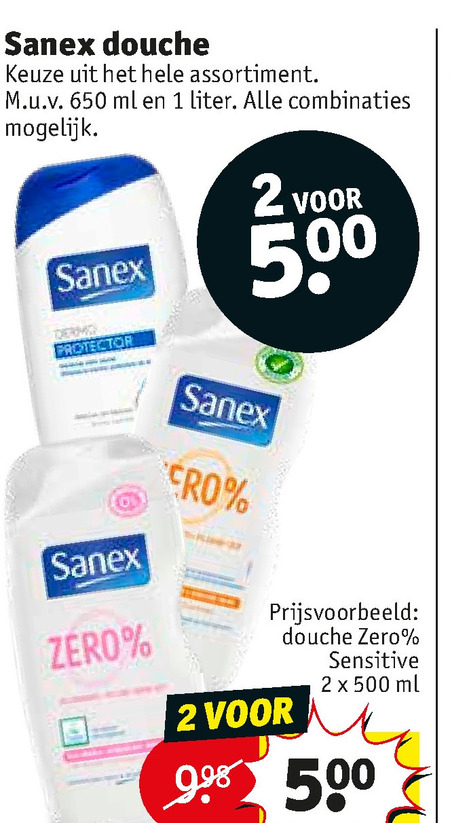 Sanex   douchegel folder aanbieding bij  Kruidvat - details