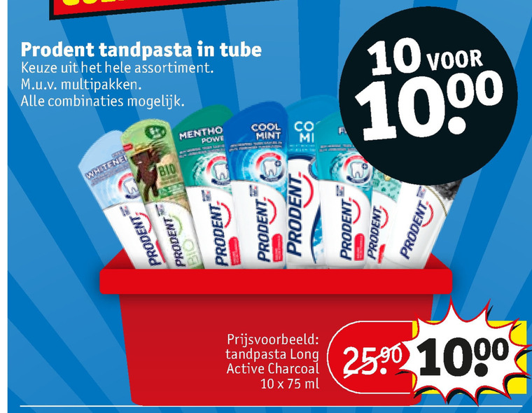 Prodent   tandpasta folder aanbieding bij  Kruidvat - details