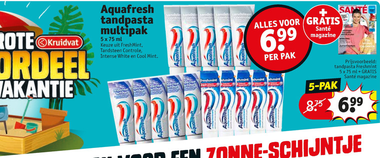 Aquafresh   tandpasta folder aanbieding bij  Kruidvat - details